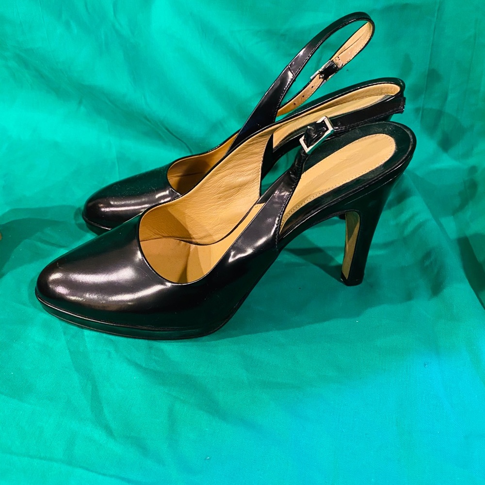 Faconnable black leather heels